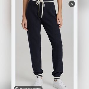 Faherty Waffle Knit Cashmere Blend Throwback Pocketed Striped Ankle Coordinating